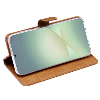 Moto G62 - Book Case &amp;amp; Glas - Bruin
