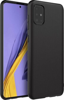 Samsung A51 - Siliconen Back Cover - Zwart