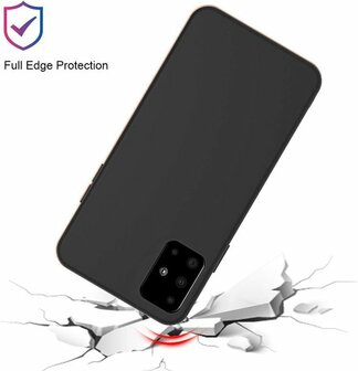Samsung A51 - Siliconen Back Cover - Zwart