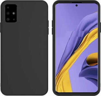 Samsung A51 - Siliconen Back Cover - Zwart