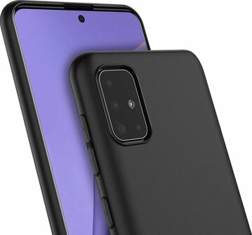 Samsung A51 - Siliconen Back Cover - Zwart