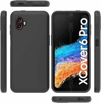 Samsung XCover 6 Pro - Siliconen Back Cover - Zwart