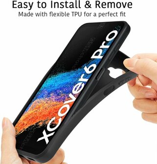 Samsung XCover 6 Pro - Siliconen Back Cover - Zwart
