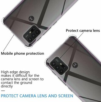 Moto G10, G20 &amp;amp; G30 - Anti Shock &amp;amp; 2x Glas - Transparant