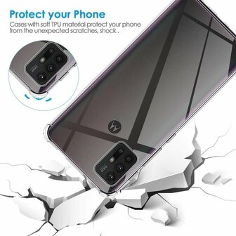 Moto G10, G20 &amp;amp; G30 - Anti Shock &amp;amp; 2x Glas - Transparant