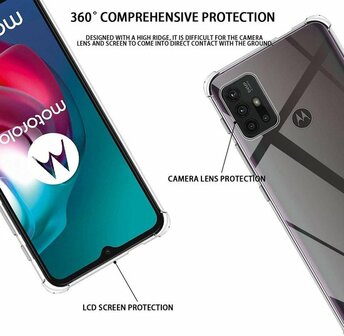 Moto G10, G20 &amp;amp; G30 - Anti Shock &amp;amp; 2x Glas - Transparant