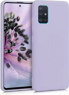 Samsung A51 - Siliconen Back Cover - Paars