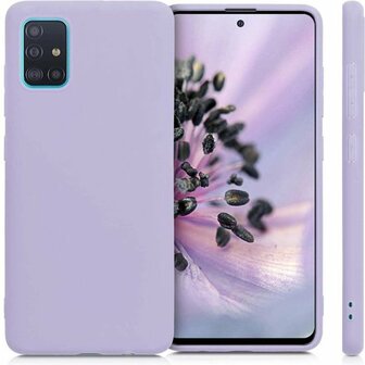 Samsung A51 - Siliconen Back Cover - Paars