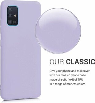 Samsung A51 - Siliconen Back Cover - Paars