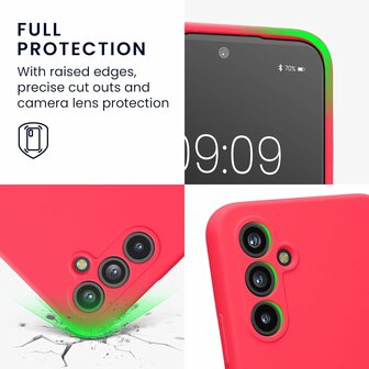 A55 - Liquid Back Cover &amp;amp; 2x Glas - Roze