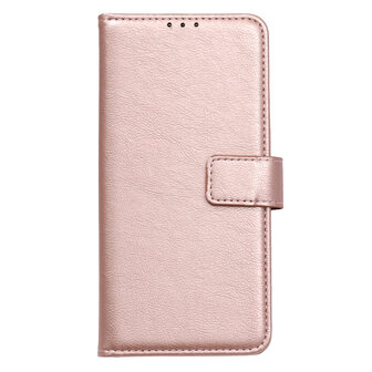 Moto G32 - Book Case &amp;amp; Glas - Rosegoud