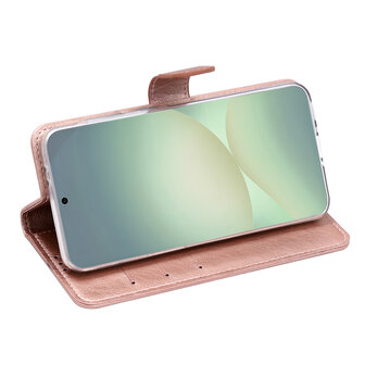 Moto G32 - Book Case &amp;amp; Glas - Rosegoud