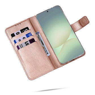 Moto G32 - Book Case &amp;amp; Glas - Rosegoud