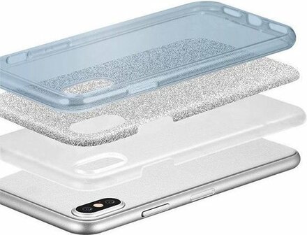 Samsung S8 - Glitter Back Cover - Blauw