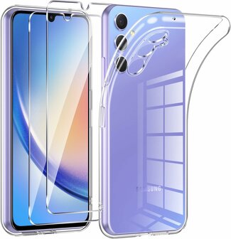A55 - Back Cover &amp;amp; 2x Glas - Transparant