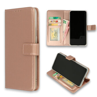 Motorola G9 Play &amp;amp; E7 Plus - Book Case - Rosegoud