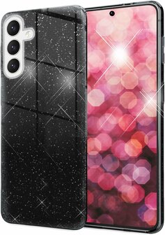 Samsung Galaxy A56 - Zwart - Glitter Back Cover