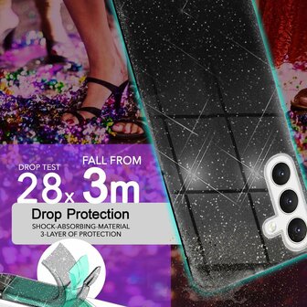 Samsung Galaxy A56 - Zwart - Glitter Back Cover