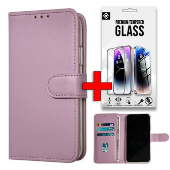 A55 - Book Case &amp;amp; Glas - Paars