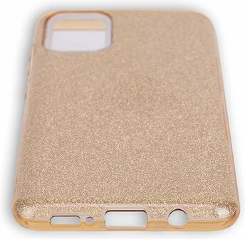 Samsung A51 - Siliconen - Glitter Back Cover - Goud