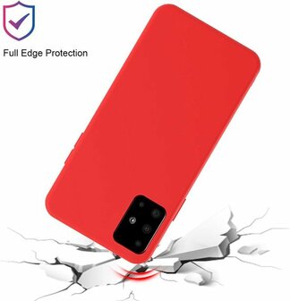Samsung A51 - Siliconen Back Cover - Rood