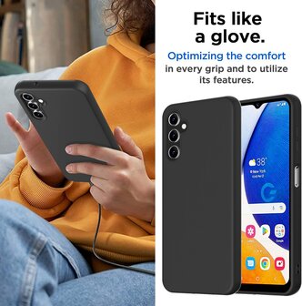 A14 - Back Cover &amp;amp; 2x Glas - Zwart