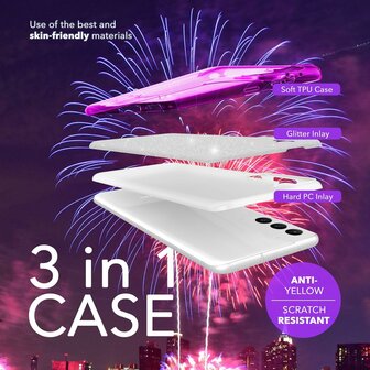 Samsung Galaxy A56 - Paars - Glitter Back Cover