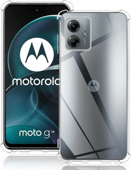 Moto G14 - Anti Shock &amp;amp; 2x Glas - Transparant