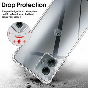 Moto G14 - Anti Shock &amp;amp; 2x Glas - Transparant
