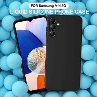 Samsung A14 - Siliconen Back Cover - Zwart