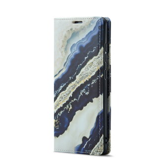 Samsung A14 Blue Paraiba - Marmer Book Case