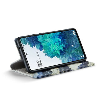 Samsung A14 Blue Paraiba - Marmer Book Case