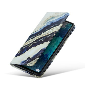 Samsung A14 Blue Paraiba - Marmer Book Case