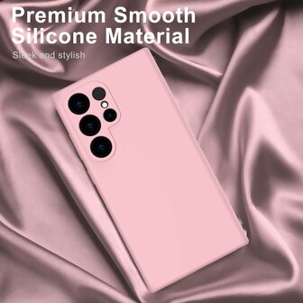 Samsung S24 Ultra - Liquid Back Cover - Zalm Roze