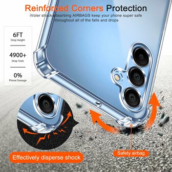 A55 - Anti Shock &amp;amp; 2X Glas - Transparant
