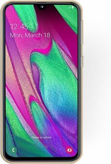 Samsung A40 - Glitter Back Cover - Goud