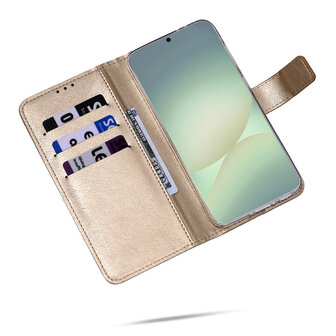 Moto G Pro - Book Case &amp;amp; Glas - Goud