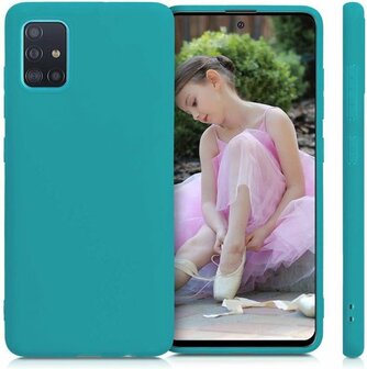 Samsung A51 - Siliconen Back Cover - Turquoise