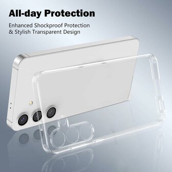Samsung Galaxy A56 - Transparant - Siliconen Back Cover - 2x Glas