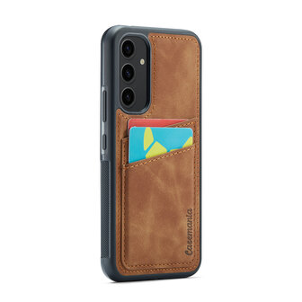 Samsung A56 - Back Cover met Kaarthouder - Sienna Brown