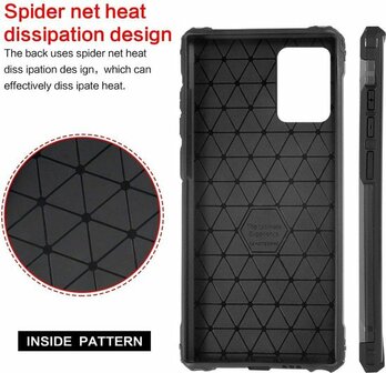Samsung A51 - Anti Shock Hybrid Armor Case - Zwart