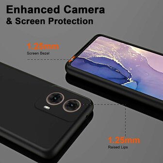 Moto G85 - Siliconen Back Cover - Zwart