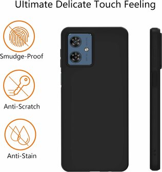 Moto G54 - Siliconen Back Cover - Zwart