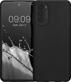 Moto G62 - Siliconen Back Cover - Zwart