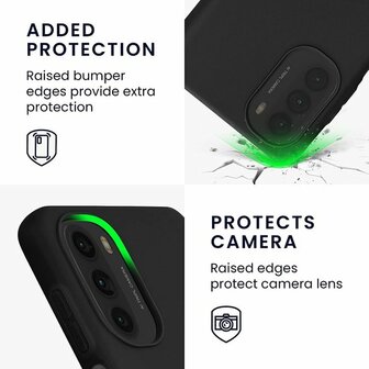 Moto G62 - Siliconen Back Cover - Zwart