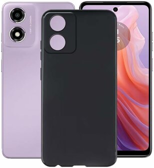 Moto E14 - Siliconen Back Cover - Zwart