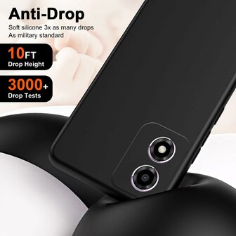 Moto E14 - Siliconen Back Cover - Zwart