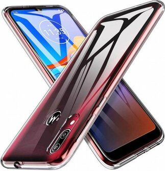 Moto E6 Plus - Back Cover &amp;amp; Glas - Transparant