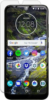 Moto E6 Plus - Back Cover &amp;amp; Glas - Transparant