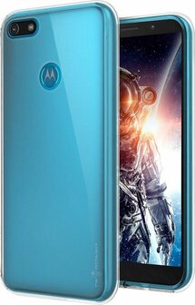 Moto E6 Play - Back Cover &amp;amp; Glas - Transparant
